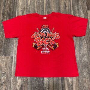 VTG Detroit Red Wings Shirt Men's XL Red NHL Sportswear Al the Octopus Y2K 00s